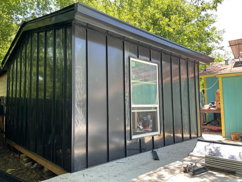 Black standing seam metal wall panels for Metal Roof Installation in Hardyston